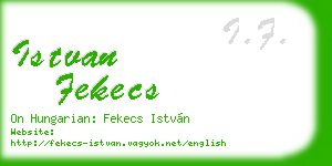 istvan fekecs business card