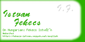 istvan fekecs business card